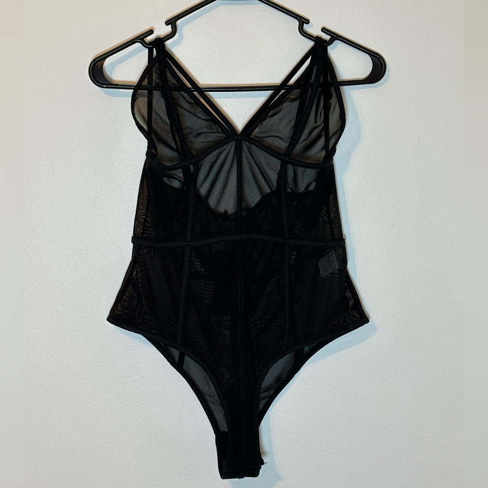 Fashion Nova Sheer Bodysuit Whimsigoth Rave Lingerie NWT